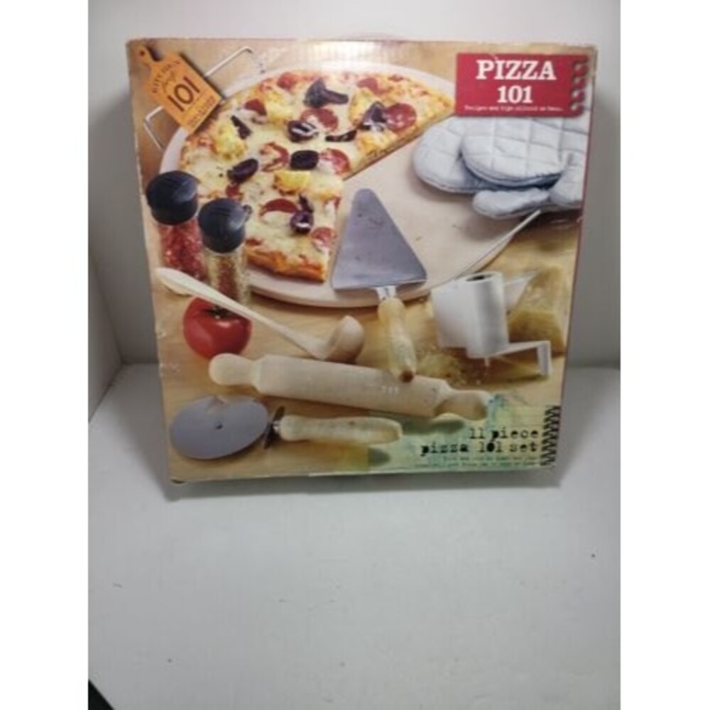 11 Piece Pizza 101 Set By Tabletops Unlimited WITH Recipes And Tips Offered